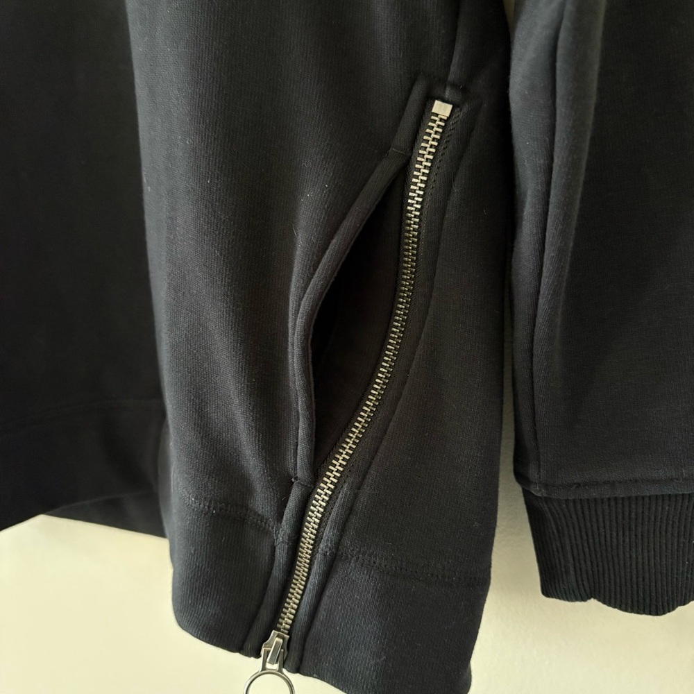 Athleta Cozy Karma Side Zip Sweatshirt Funnel Neck Pullover Black Size Small - Picture 9 of 13
